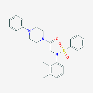 molecular formula C26H29N3O3S B297733 N-(2,3-dimethylphenyl)-N-[2-oxo-2-(4-phenylpiperazin-1-yl)ethyl]benzenesulfonamide 