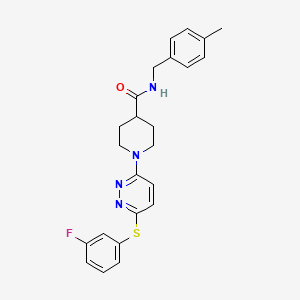 1-(6-((3-fluorophenyl)thio)pyridazin-3-yl)-N-(4-methylbenzyl)piperidine-4-carboxamide