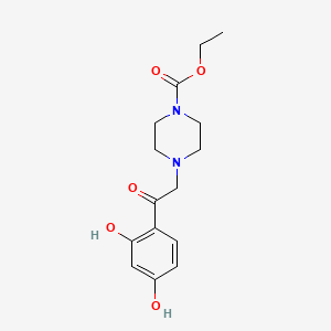molecular formula C15H20N2O5 B2977356 Ethyl 4-[2-(2,4-dihydroxyphenyl)-2-oxoethyl]piperazine-1-carboxylate CAS No. 887209-42-9