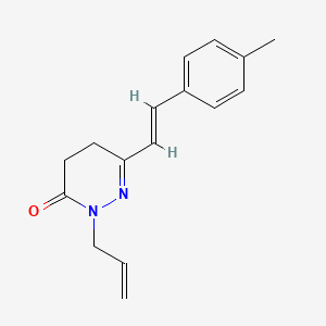 molecular formula C16H18N2O B2977364 2-烯丙基-6-(4-甲基苯乙烯基)-4,5-二氢-3(2H)-哒嗪酮 CAS No. 337922-82-4