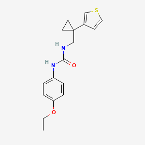 molecular formula C17H20N2O2S B2977373 1-(4-Ethoxyphenyl)-3-[(1-thiophen-3-ylcyclopropyl)methyl]urea CAS No. 2415629-49-9