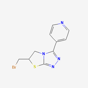 4-[6-(bromomethyl)-5H,6H-[1,2,4]triazolo[3,4-b][1,3]thiazol-3-yl]pyridine