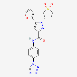 N-(4-(1H-tetrazol-1-yl)phenyl)-1-(1,1-dioxidotetrahydrothiophen-3-yl)-5-(furan-2-yl)-1H-pyrazole-3-carboxamide