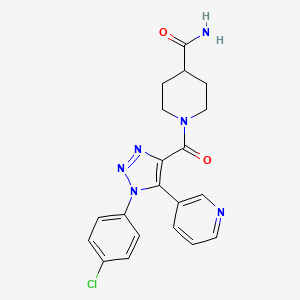 molecular formula C20H19ClN6O2 B2977396 N-isopropyl-1-[2-({[(2-methoxyphenyl)amino]carbonyl}amino)ethyl]-1H-1,2,3-benzotriazole-5-sulfonamide CAS No. 1326855-51-9