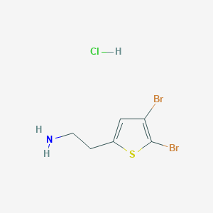 molecular formula C6H8Br2ClNS B2977397 2-(4,5-Dibromothiophen-2-yl)ethan-1-amine hydrochloride CAS No. 2095410-21-0