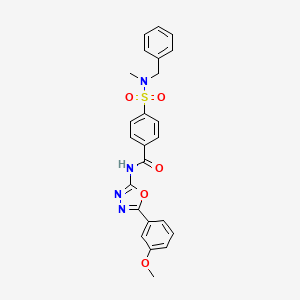 4-[benzyl(methyl)sulfamoyl]-N-[5-(3-methoxyphenyl)-1,3,4-oxadiazol-2-yl]benzamide