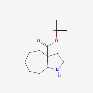 molecular formula C14H25NO2 B2977406 Tert-butyl 2,3,4,5,6,7,8,8a-octahydro-1H-cyclohepta[b]pyrrole-3a-carboxylate CAS No. 2287344-16-3