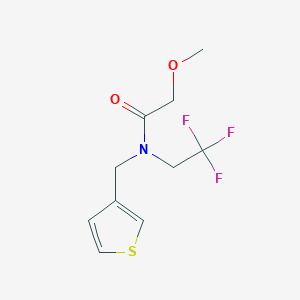 2-methoxy-N-(thiophen-3-ylmethyl)-N-(2,2,2-trifluoroethyl)acetamide