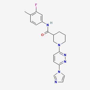 1-(6-(1H-imidazol-1-yl)pyridazin-3-yl)-N-(3-fluoro-4-methylphenyl)piperidine-3-carboxamide