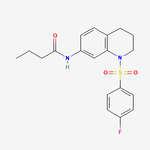 N-[1-(4-fluorophenyl)sulfonyl-3,4-dihydro-2H-quinolin-7-yl]butanamide