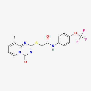 2-(9-methyl-4-oxopyrido[1,2-a][1,3,5]triazin-2-yl)sulfanyl-N-[4-(trifluoromethoxy)phenyl]acetamide
