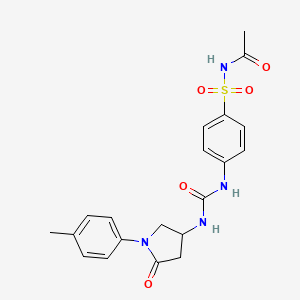 N-((4-(3-(5-oxo-1-(p-tolyl)pyrrolidin-3-yl)ureido)phenyl)sulfonyl)acetamide