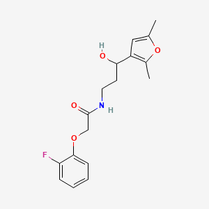 N-(3-(2,5-dimethylfuran-3-yl)-3-hydroxypropyl)-2-(2-fluorophenoxy)acetamide