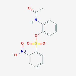 molecular formula C14H12N2O6S B2977435 2-Acetamidophenyl 2-nitrobenzene-1-sulfonate CAS No. 924057-07-8