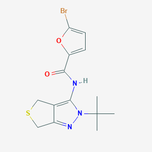 molecular formula C14H16BrN3O2S B2977436 5-bromo-N-(2-tert-butyl-4,6-dihydrothieno[3,4-c]pyrazol-3-yl)furan-2-carboxamide CAS No. 361477-52-3
