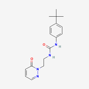 molecular formula C17H22N4O2 B2977456 1-(4-(叔丁基)苯基)-3-(2-(6-氧代嘧啶并-1(6H)-基)乙基)脲 CAS No. 1171231-60-9