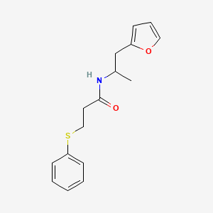 N-(1-(furan-2-yl)propan-2-yl)-3-(phenylthio)propanamide
