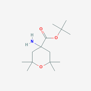 Tert-butyl 4-amino-2,2,6,6-tetramethyloxane-4-carboxylate