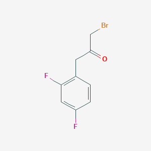 molecular formula C9H7BrF2O B2977460 3-Bromo-1-(2,4-difluorophenyl)propan-2-one CAS No. 1283180-16-4