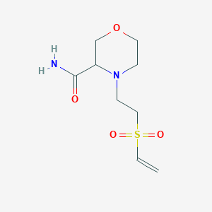 4-(2-Ethenylsulfonylethyl)morpholine-3-carboxamide