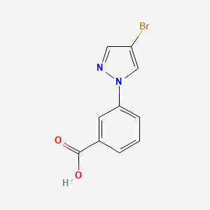 molecular formula C10H7BrN2O2 B2977471 3-(4-溴-1H-吡唑-1-基)苯甲酸 CAS No. 926248-67-1