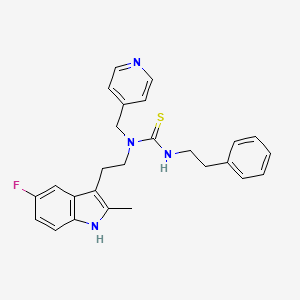 1-(2-(5-fluoro-2-methyl-1H-indol-3-yl)ethyl)-3-phenethyl-1-(pyridin-4-ylmethyl)thiourea