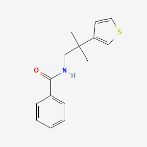 molecular formula C15H17NOS B2977479 N-(2-甲基-2-(噻吩-3-基)丙基)苯甲酰胺 CAS No. 2309804-76-8
