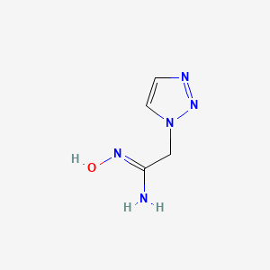 molecular formula C4H7N5O B2977484 N-Hydroxy-2-(1H-1,2,3-triazol-1-yl)acetimidamide CAS No. 2225144-97-6