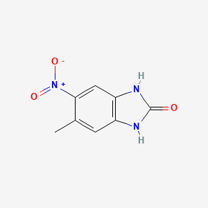 molecular formula C8H7N3O3 B2977498 5-Methyl-6-nitro-1,3-dihydro-benzimidazol-2-one CAS No. 83573-62-0