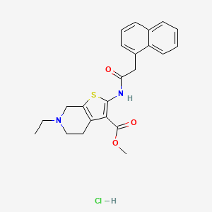 Methyl 6-ethyl-2-(2-(naphthalen-1-yl)acetamido)-4,5,6,7-tetrahydrothieno[2,3-c]pyridine-3-carboxylate hydrochloride