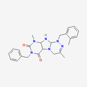 7-benzyl-3,9-dimethyl-1-[(2-methylphenyl)methyl]-1H,4H,6H,7H,8H,9H-[1,2,4]triazino[4,3-g]purine-6,8-dione