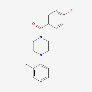 molecular formula C18H19FN2O B2977506 4-Fluorophenyl 4-(2-methylphenyl)piperazinyl ketone CAS No. 680868-67-1