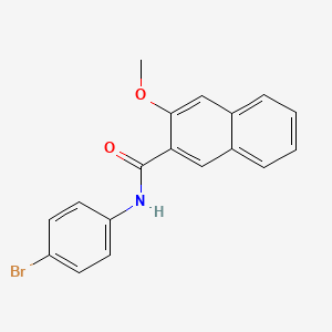 molecular formula C18H14BrNO2 B2977512 N-(4-bromophenyl)-3-methoxynaphthalene-2-carboxamide CAS No. 303141-55-1