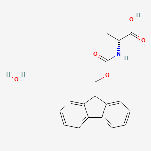 molecular formula C18H19NO5 B2977514 Fmoc-D-Ala-OH.H2O CAS No. 79990-15-1; 884880-37-9