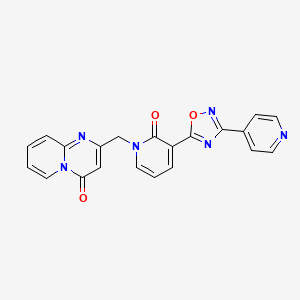 2-{[2-oxo-3-(3-pyridin-4-yl-1,2,4-oxadiazol-5-yl)pyridin-1(2H)-yl]methyl}-4H-pyrido[1,2-a]pyrimidin-4-one