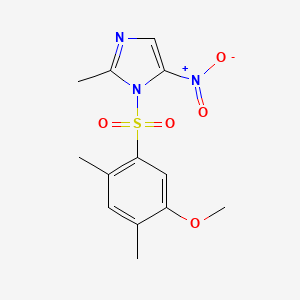 molecular formula C13H15N3O5S B2977530 1-((5-methoxy-2,4-dimethylphenyl)sulfonyl)-2-methyl-5-nitro-1H-imidazole CAS No. 898641-57-1