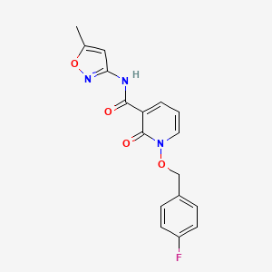molecular formula C17H14FN3O4 B2977532 1-((4-fluorobenzyl)oxy)-N-(5-methylisoxazol-3-yl)-2-oxo-1,2-dihydropyridine-3-carboxamide CAS No. 868678-66-4