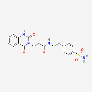 molecular formula C19H20N4O5S B2977542 3-(2,4-dioxo-1,2-dihydroquinazolin-3(4H)-yl)-N-(4-sulfamoylphenethyl)propanamide CAS No. 896372-26-2