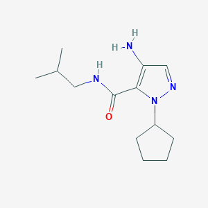 molecular formula C13H22N4O B2977545 4-Amino-1-cyclopentyl-N-isobutyl-1H-pyrazole-5-carboxamide CAS No. 2101197-40-2