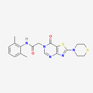 N-(2,6-dimethylphenyl)-2-(7-oxo-2-thiomorpholinothiazolo[4,5-d]pyrimidin-6(7H)-yl)acetamide