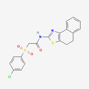 2-((4-chlorophenyl)sulfonyl)-N-(4,5-dihydronaphtho[1,2-d]thiazol-2-yl)acetamide