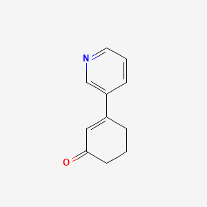 molecular formula C11H11NO B2977554 3-(吡啶-3-基)环己-2-烯-1-酮 CAS No. 63843-14-1