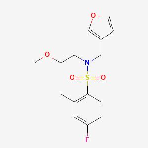 4-fluoro-N-(furan-3-ylmethyl)-N-(2-methoxyethyl)-2-methylbenzenesulfonamide