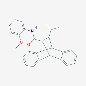 molecular formula C27H27NO2 B297756 16-isopropyl-N-(2-methoxyphenyl)tetracyclo[6.6.2.0~2,7~.0~9,14~]hexadeca-2,4,6,9,11,13-hexaene-15-carboxamide 
