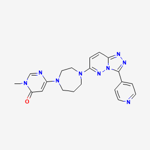 3-Methyl-6-[4-(3-pyridin-4-yl-[1,2,4]triazolo[4,3-b]pyridazin-6-yl)-1,4-diazepan-1-yl]pyrimidin-4-one