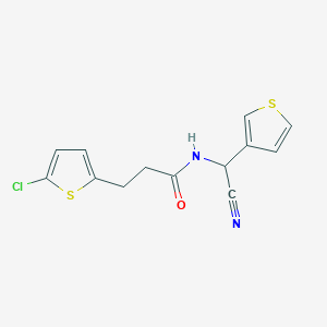 molecular formula C13H11ClN2OS2 B2977565 3-(5-chlorothiophen-2-yl)-N-[cyano(thiophen-3-yl)methyl]propanamide CAS No. 1333739-65-3