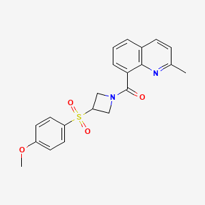 (3-((4-Methoxyphenyl)sulfonyl)azetidin-1-yl)(2-methylquinolin-8-yl)methanone