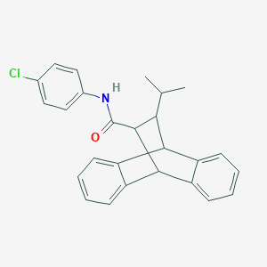 molecular formula C26H24ClNO B297758 N-(4-chlorophenyl)-16-isopropyltetracyclo[6.6.2.0~2,7~.0~9,14~]hexadeca-2,4,6,9,11,13-hexaene-15-carboxamide 