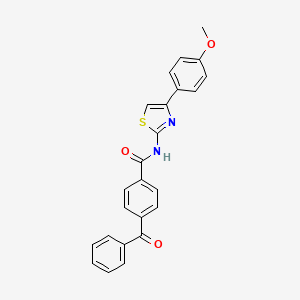 molecular formula C24H18N2O3S B2977584 4-苯甲酰基-N-[4-(4-甲氧苯基)-1,3-噻唑-2-基]苯甲酰胺 CAS No. 361160-49-8