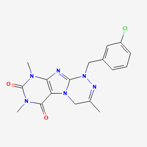 molecular formula C17H17ClN6O2 B2977587 1-(3-氯苄基)-3,7,9-三甲基-7,9-二氢-[1,2,4]三嗪并[3,4-f]嘌呤-6,8(1H,4H)-二酮 CAS No. 898440-39-6